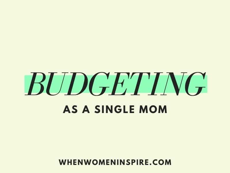 Single mom budget
