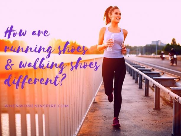 Running versus walking shoes